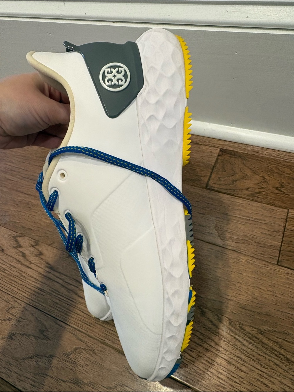 G/FORE White, Blue & Yellow Men's Golf Shoe